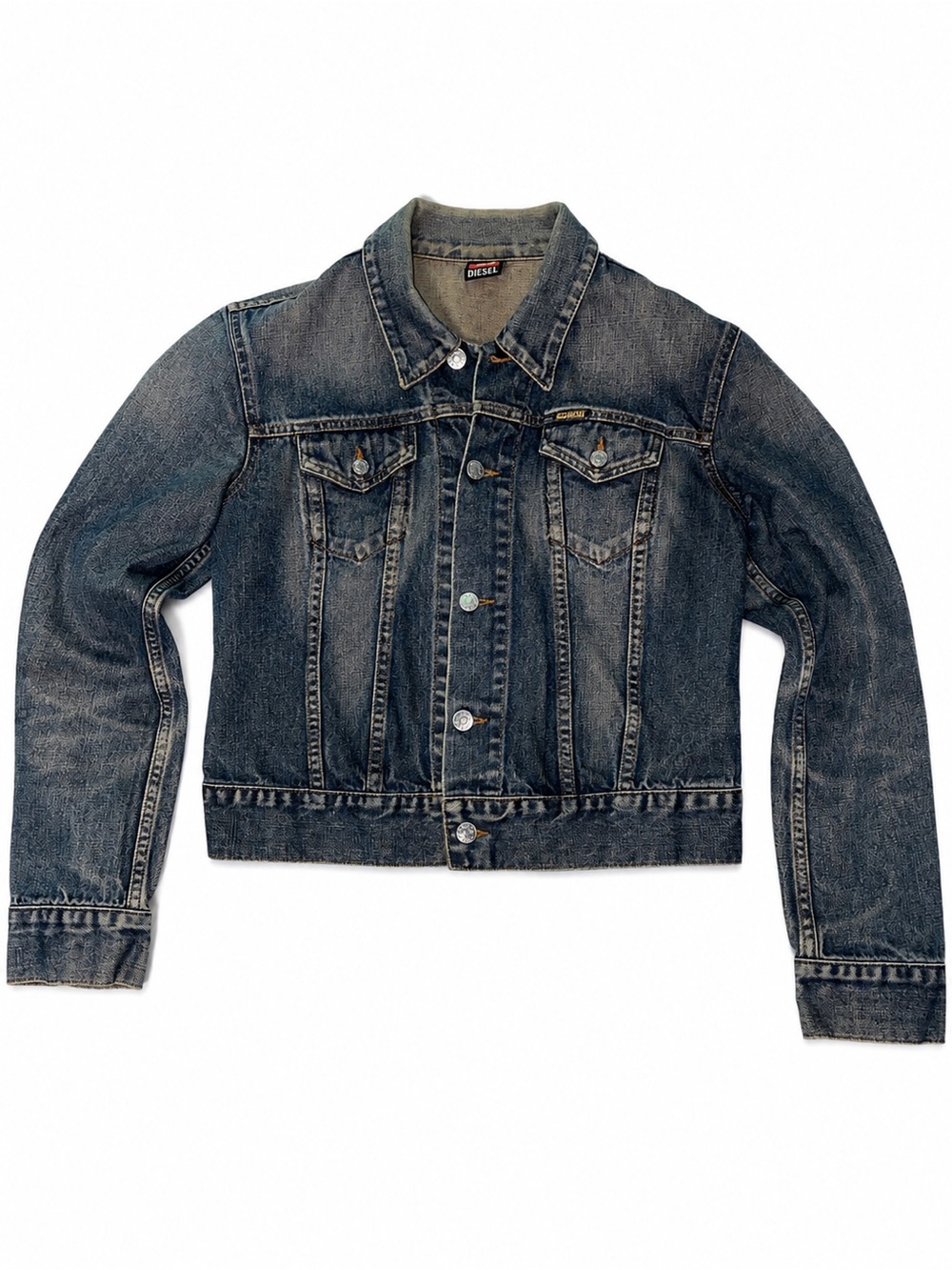 Vintage 90s Diesel Women’s Medium Denim Trucker Jacket Made in Italy